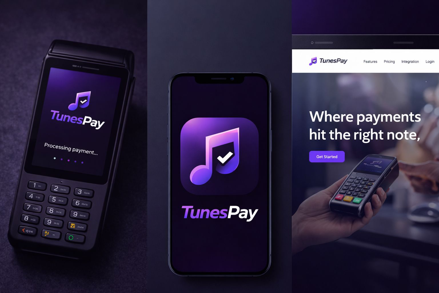 TunesPay card terminal — processing payments at live music events